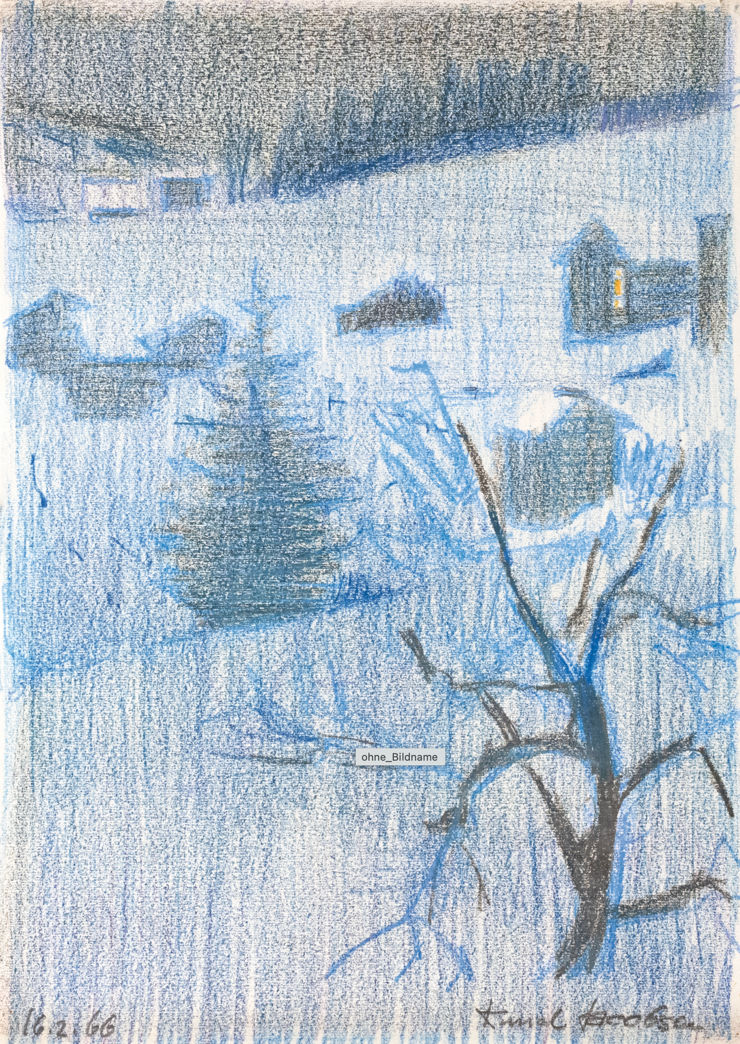 Knud Jacobsen "Winter in Grächen"