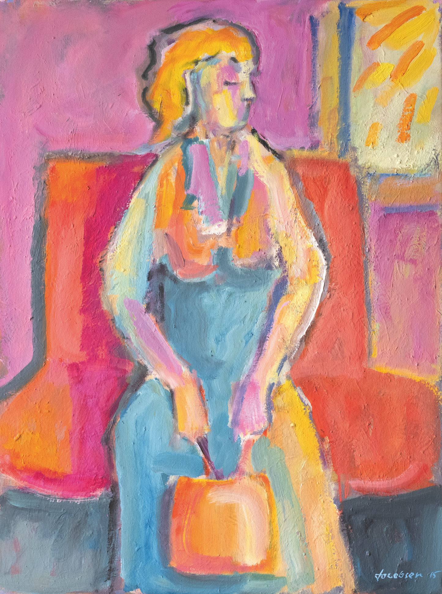 Knud Jacobsen  "Frau mit Trommel"