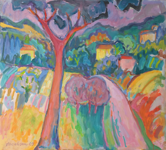 Knud Jacobsen  "Baum und Dorf"
