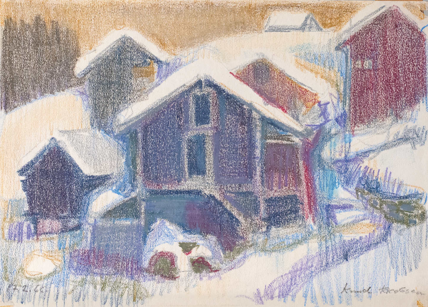 Knud Jacobsen  "Grächen im Winter"