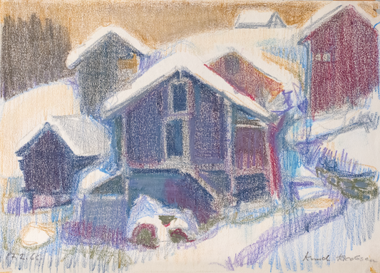Knud Jacobsen  "Grächen im Winter"