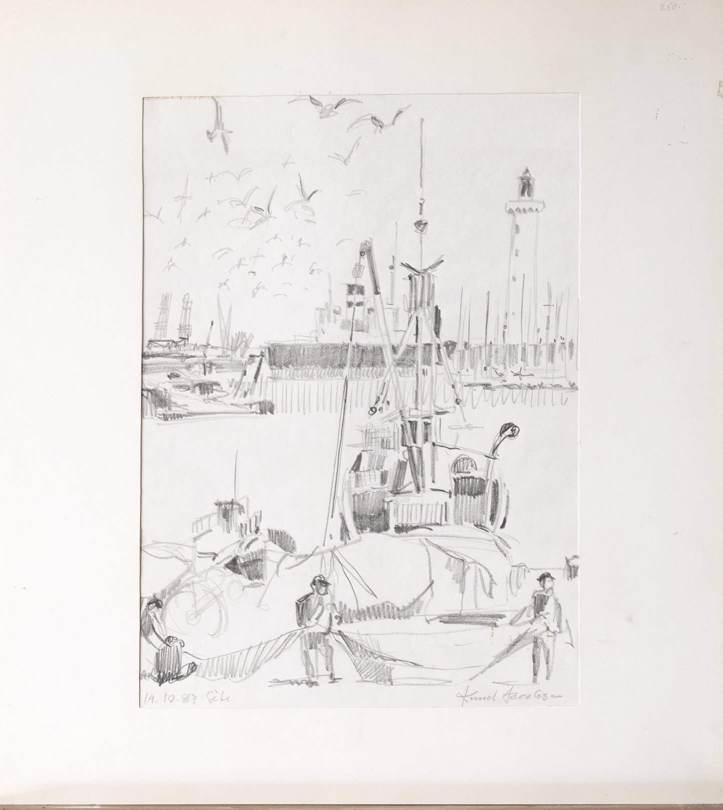 Knud Jacobsen  "Fischer im Hafen von Sète"