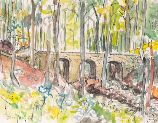 Knud Jacobsen  "Brücke im Wald"