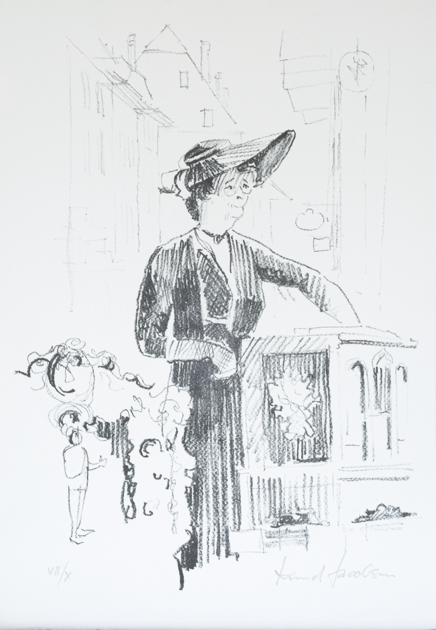 Knud Jacobsen  "Drehorgelfrau"