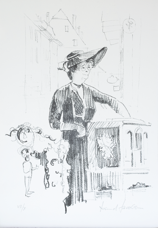 Knud Jacobsen  "Drehorgelfrau"