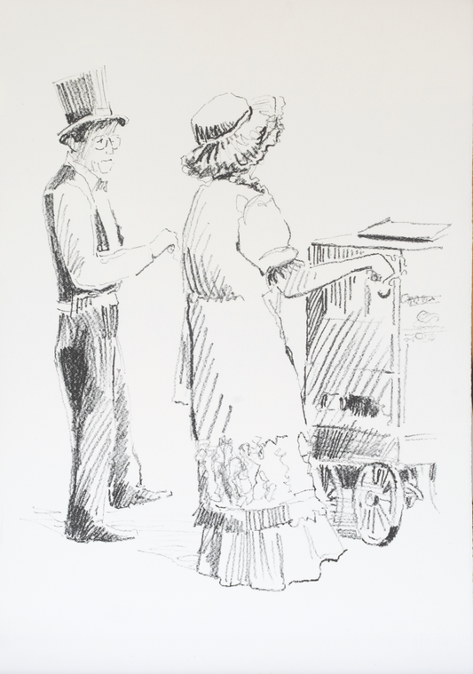 Knud Jacobsen  "Drehorgel Paar"