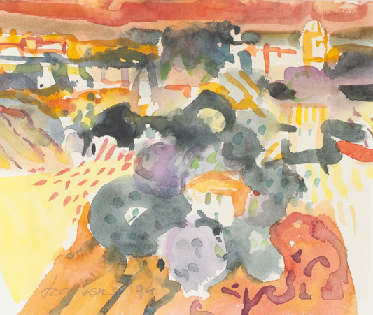 Knud Jacobsen  "Dorf in Südfrankreich"