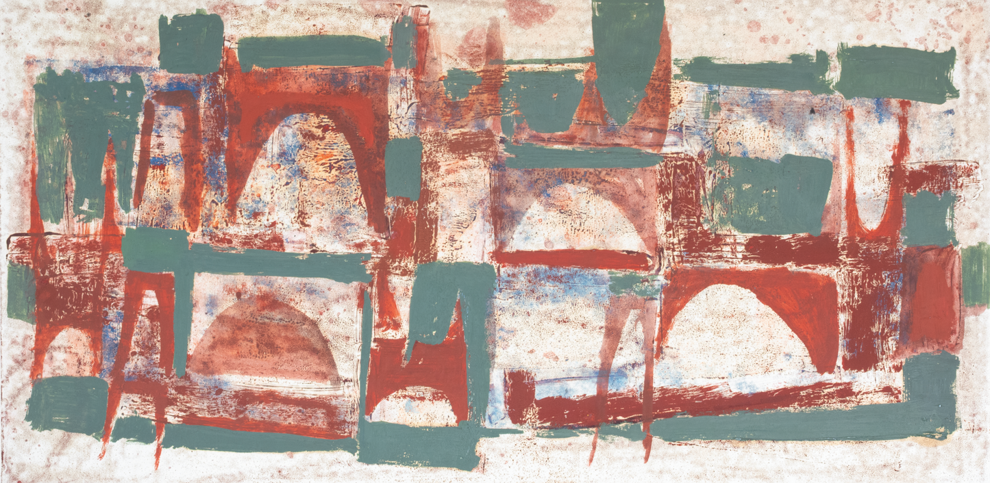Knud Jacobsen  "Abstrakt, rot und grün"
