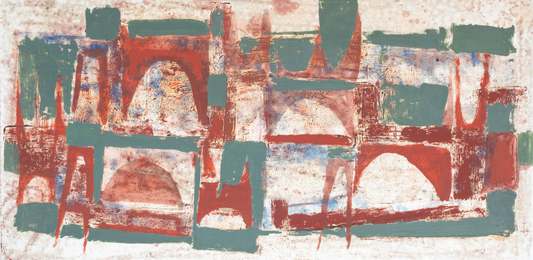 Knud Jacobsen  "Abstrakt, rot und grün"