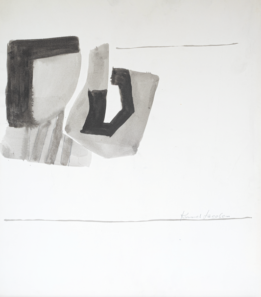 Knud Jacobsen  "Abstrakte Formen in schwarz und grau"