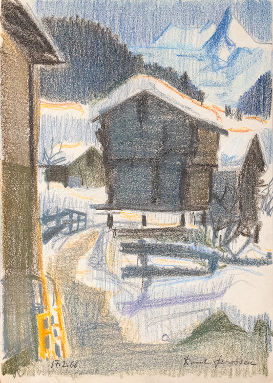 Knud Jacobsen  "Grächen, Spiicher"