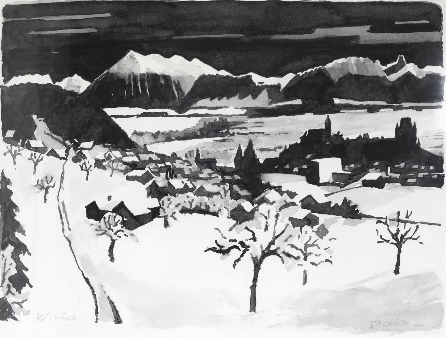 Knud Jacobsen  «Thun im Winter»