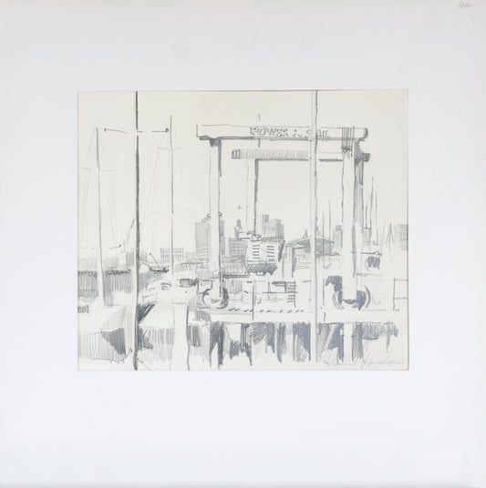 Knud Jacobsen  "Hafen, Krananlage"