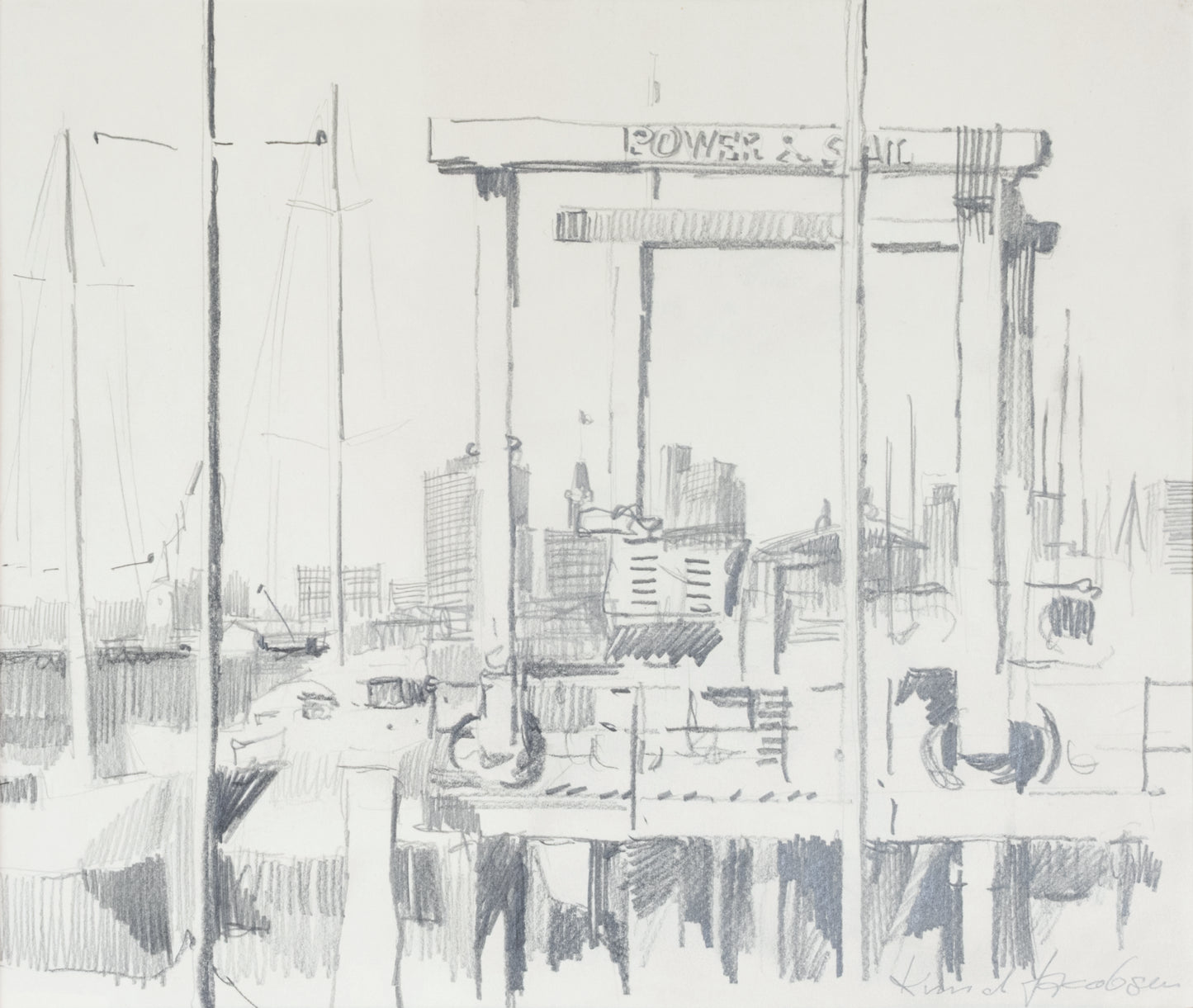 Knud Jacobsen  "Hafen, Krananlage"